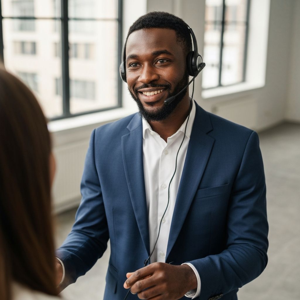 African customer service professional